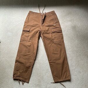 Barley worn, Nike cargo pants, dark orange color (32, M, M)